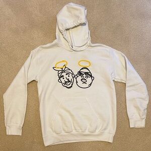 Ilthy Cleveland Biggie Tupac 2pac Hoodie white size small S hip hop angels halo